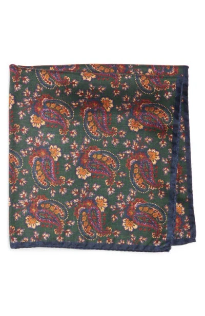 Nordstrom Paisley Silk Pocket Square In Multi