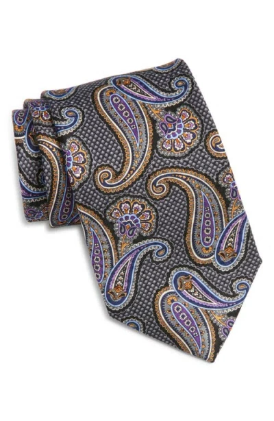 Nordstrom Paisley Silk Tie In Gray