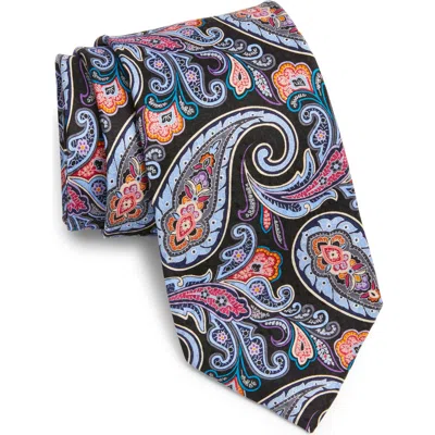 Nordstrom Paisley Silk Tie In Black