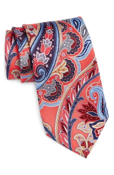 Nordstrom Paisley Silk Tie In Coral