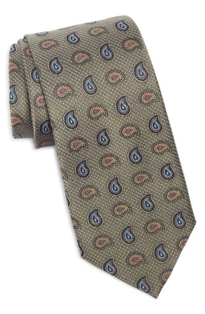 Nordstrom Paisley Silk Tie In Brown
