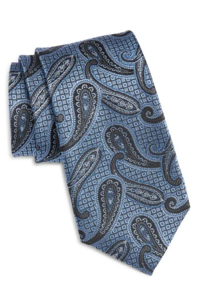 Nordstrom Paisley Silk Tie In Light Blue