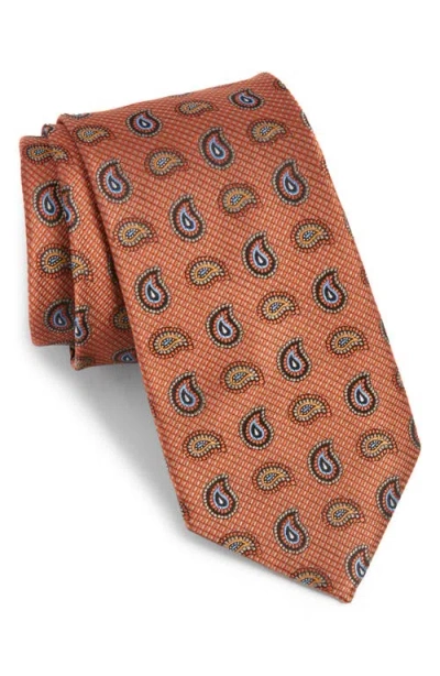 Nordstrom Paisley Silk Tie In Orange
