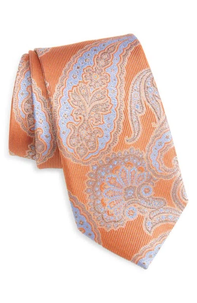 Nordstrom Paisley Silk Tie In Orange
