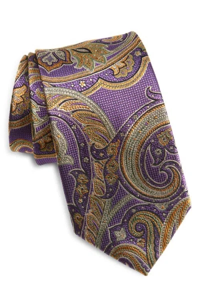 Nordstrom Paisley Silk Tie In Purple