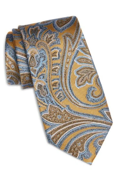 Nordstrom Paisley Silk Tie In Yellow