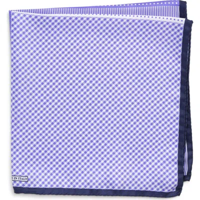 Nordstrom Panel Silk Pocket Square In Purple