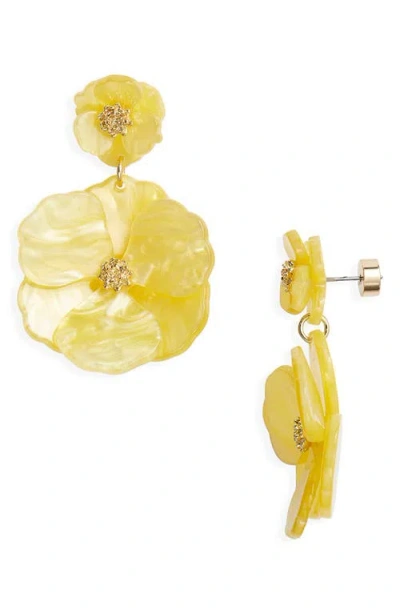 Nordstrom Pansy Drop Earrings In Yellow