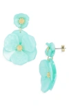 Nordstrom Pansy Drop Earrings In Green