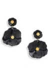 Nordstrom Pansy Drop Earrings In Grey