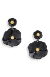 Nordstrom Pansy Drop Earrings In Grey