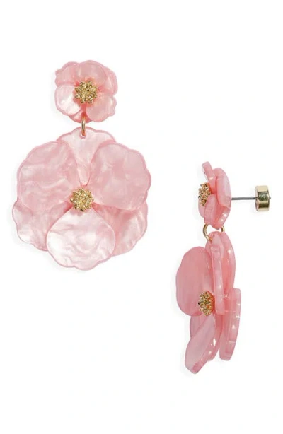 Nordstrom Pansy Drop Earrings In Pink