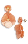 Nordstrom Pansy Drop Earrings In Orange