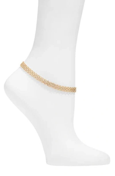 Nordstrom Panther Chain Anklet In Gold