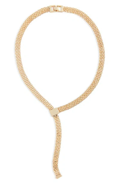 Nordstrom Panther Chain Y-necklace In Gold