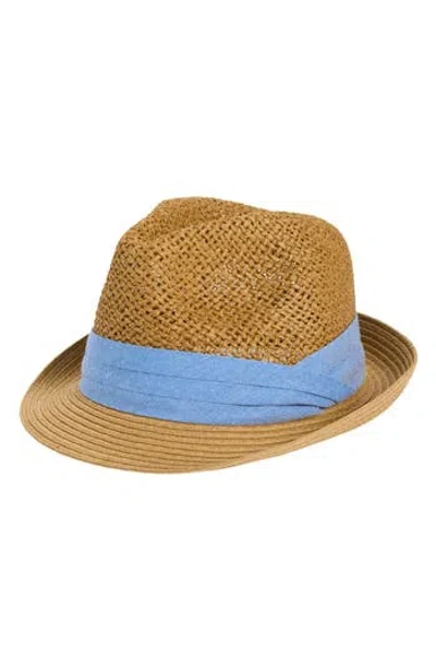 Nordstrom Paper Straw Fedora In Brown