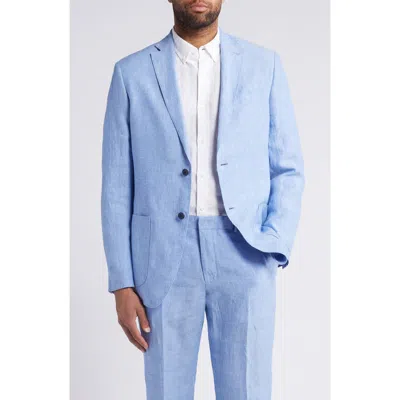 Nordstrom Patch Pocket Linen Sport Coat In Blue Hydrangea