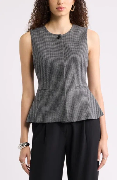 Nordstrom Patterned Peplum Vest In Gray
