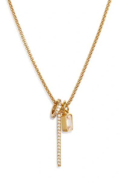 Nordstrom Pavé Charm Cluster Necklace In Gold