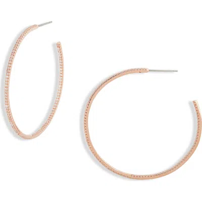 Nordstrom Pavé Cubic Zirconia Hoop Earrings In Gold