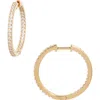 Nordstrom Pavé Cubic Zirconia Hoop Earrings In Gold