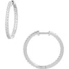Nordstrom Pavé Cubic Zirconia Hoop Earrings In Silver