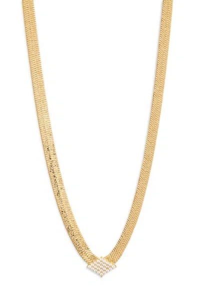 Nordstrom Pavé Cubic Zirconia Panther Necklace In Gold