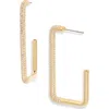 Nordstrom Pavé Cubic Zirconia Rectangle Hoop Earrings