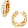 Nordstrom Pavé Huggie Hoop Earrings In Gold