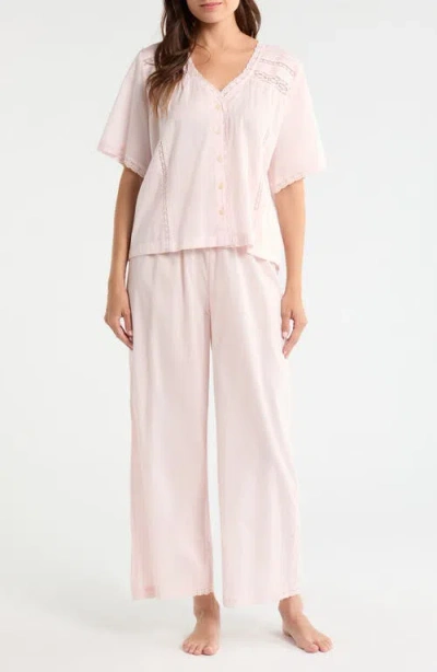 Nordstrom Peached Cotton Lawn Pajama Set In Pink