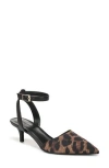 Nordstrom Pearla Kitten Heel Ankle Strap Pump In Animal Print