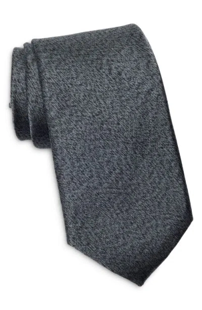 Nordstrom Pellerin Heathered Linen Tie In Black