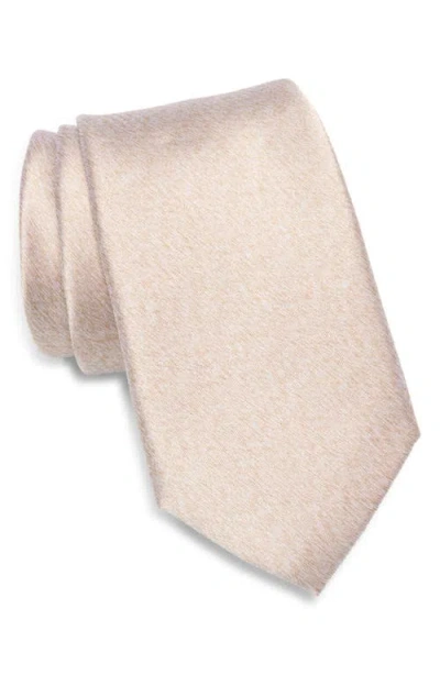 Nordstrom Pellerin Heathered Silk Tie In Neutral