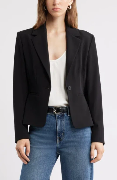 Nordstrom Peplum Blazer In Black