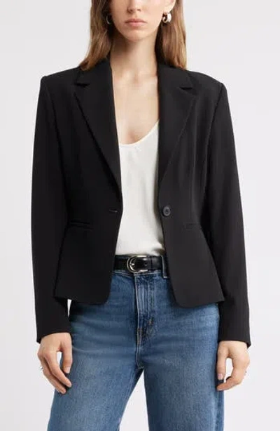 Nordstrom Peplum Blazer In Black