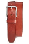 Nordstrom Perforated Leather Belt In Cognac