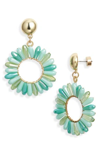 Nordstrom Petal Hoop Drop Earrings In Multi