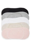 Nordstrom Pillow Sole® 5-pack No Show Socks In Pink Cake -black