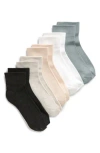Nordstrom Pillow Sole® 5-pack Quarter Socks In Multi