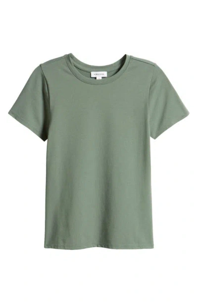 Nordstrom Pima Cotton Blend Crewneck T-shirt In Green Duck