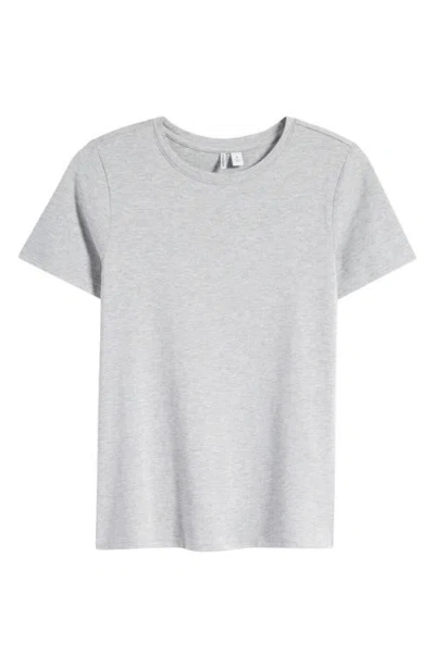 Nordstrom Pima Cotton Blend Crewneck T-shirt In Grey Heather