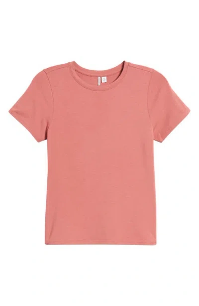 Nordstrom Pima Cotton Blend Crewneck T-shirt In Pink Mauve