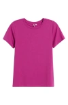 Nordstrom Pima Cotton Blend Crewneck T-shirt In Purple