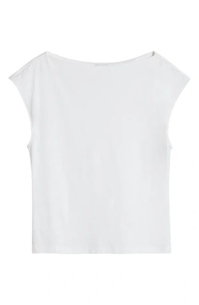 Nordstrom Pima Cotton Boat Neck T-shirt In White