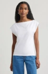 Nordstrom Pima Cotton Boat Neck T-shirt In White