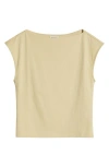 Nordstrom Pima Cotton Boat Neck T-shirt In Yellow Mist