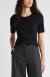 Nordstrom Pima Cotton Crewneck T-shirt In Black