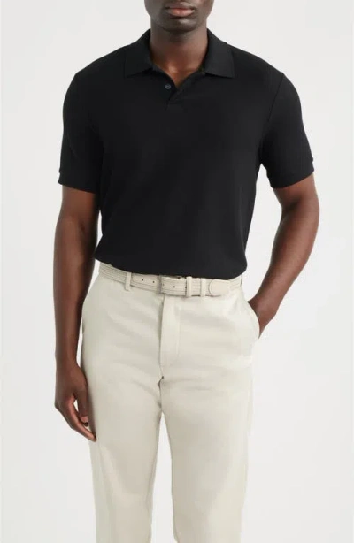 Nordstrom Pima Cotton Piqué Polo In Black