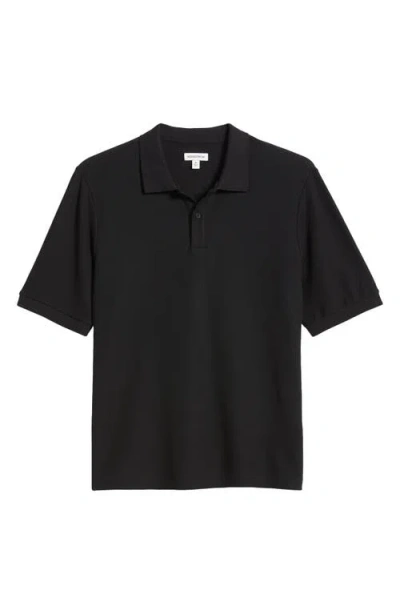 Nordstrom Pima Cotton Piqué Polo In Black