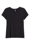 Nordstrom Pima Cotton Slub Crewneck T-shirt In Black
